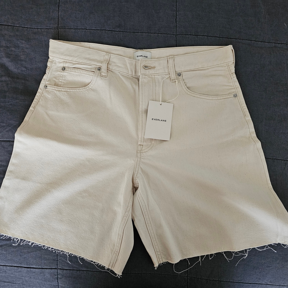 Everlane Off-White Jean Shorts